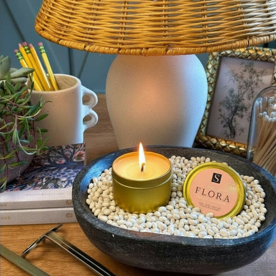 Flora Gold Tin Candle