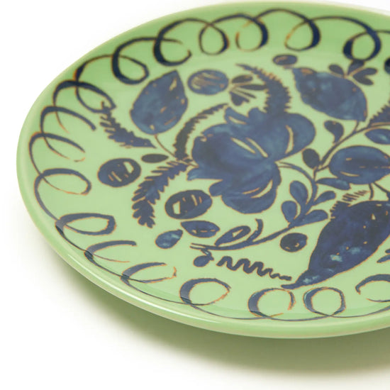 Green Amalfi Dessert Plate