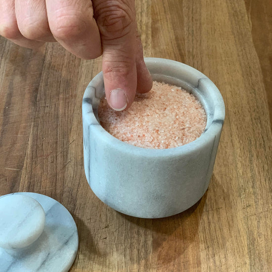 Marble Salt Cellar with Lid