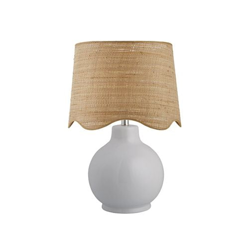 Doheny White Rattan Lamp