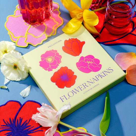 S/4 Flower Napkins