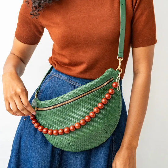 Brown Iris Large Resin Bead Necklace