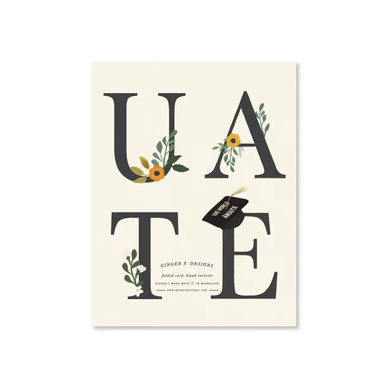 Grad Floral Card