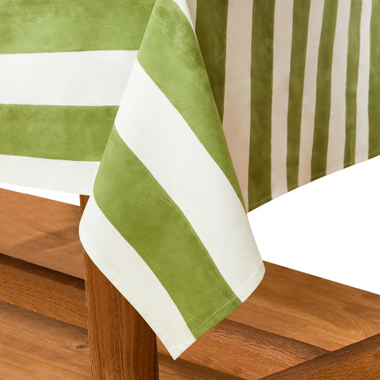 St. Tropez Vert Stripes Tablecloth