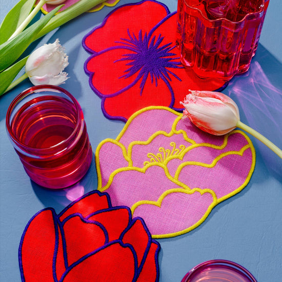 S/4 Flower Napkins