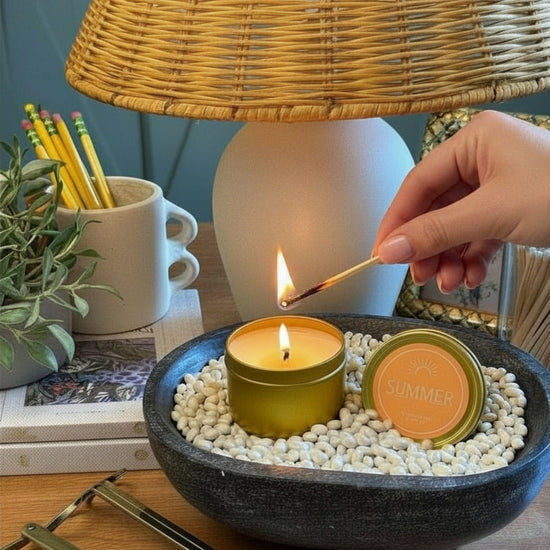 Summer Gold Tin Candle