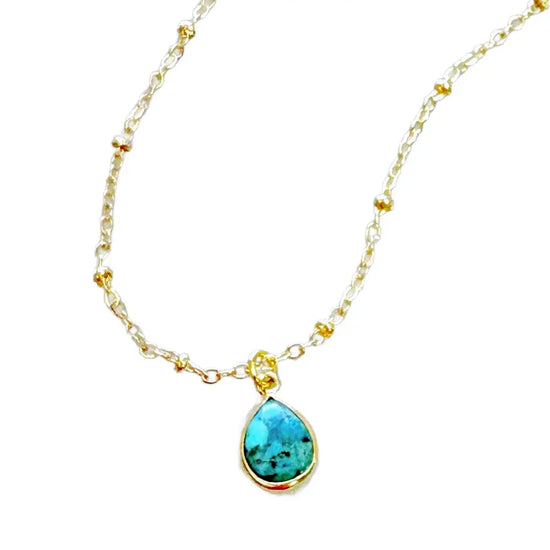 Gemma Cori Turquoise Drop Necklace