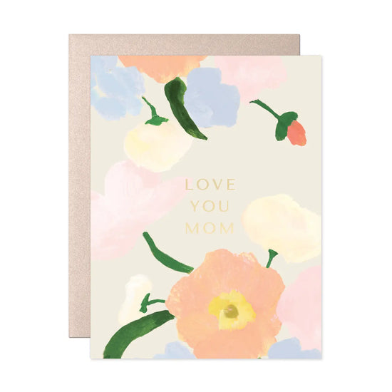 Love You Mom Florals Card