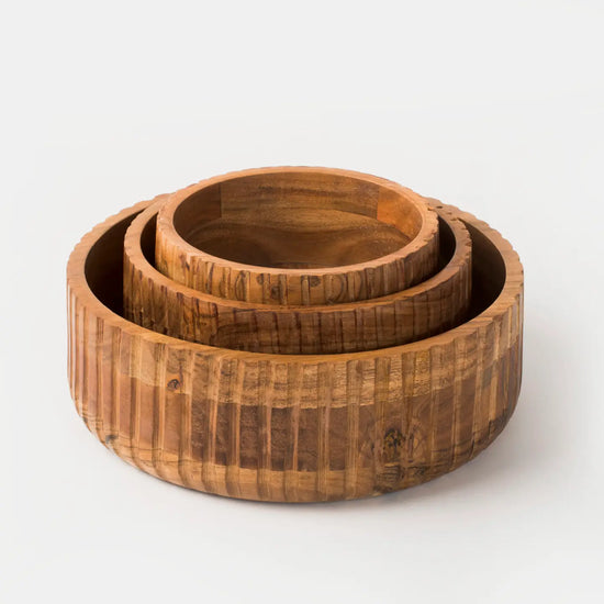 Etta Acacia Wood Bowls
