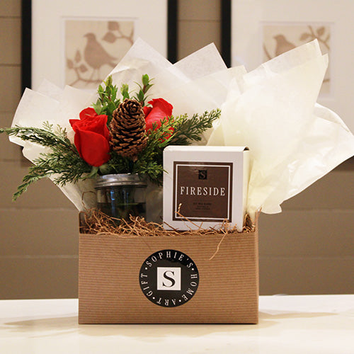 Flower Gift Box + Seasonal Candle