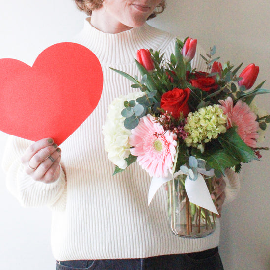The Lovely Valentine Gift Box with Pink Gerbers