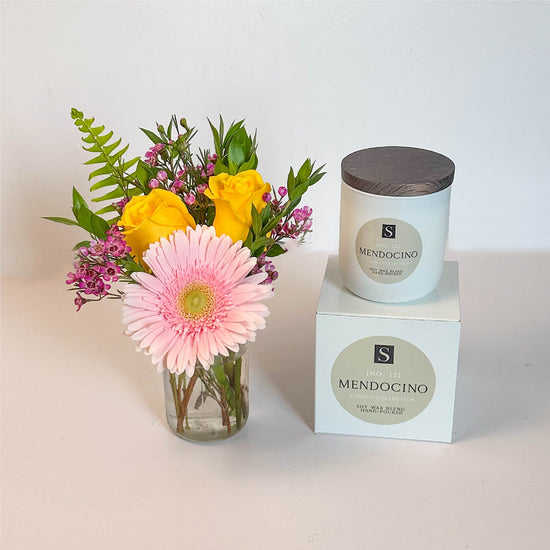 Flower Gift Box + Signature Mendocino Candle