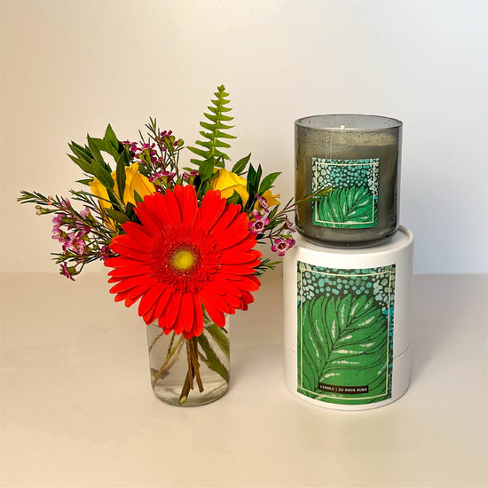 Flower Gift Box + Signature Batik Candle