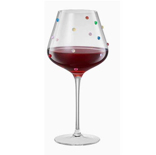 Confetti Stemmed Wine Glass
