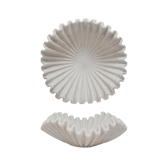 Decorative Resin Ruffled Bowl