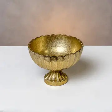 *REGISTRY ITEM: Gold Aluminum Pedestal Bowl*