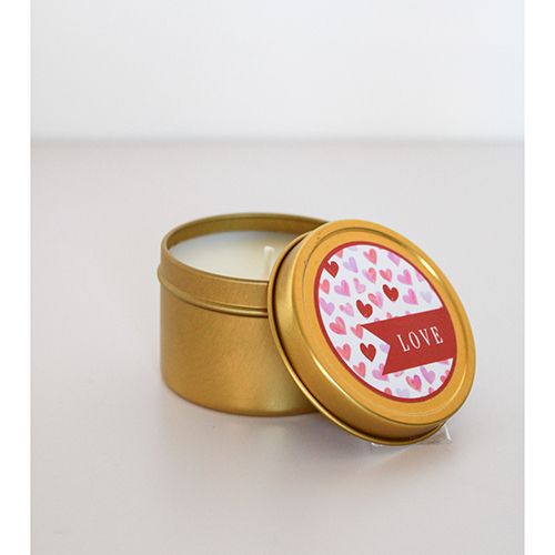 Love Gold Tin Candle