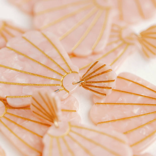 Pink Tortoise Shell Earrings