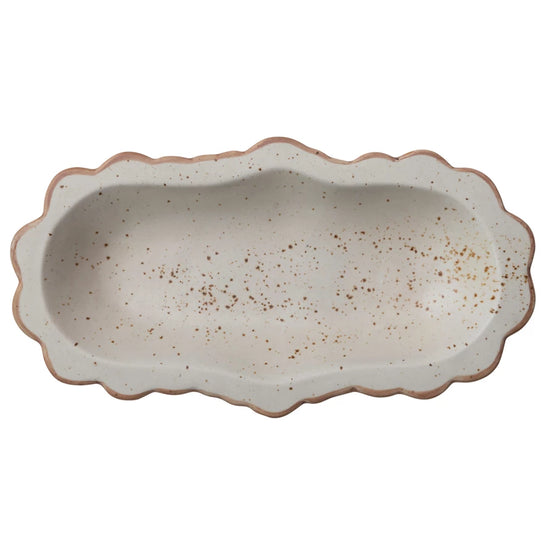 Cream Scalloped Platter