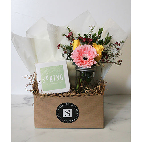 Flower Gift Box + Signature Spring Candle