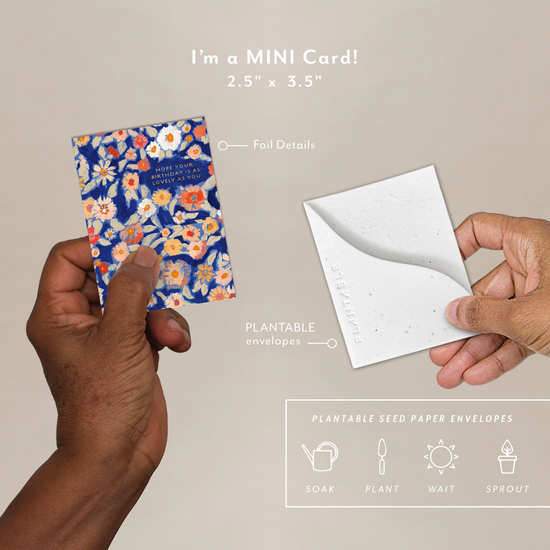Wildflower Floral Mini Greeting Card