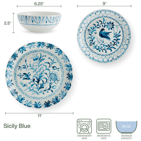 Blue Sicily Dinner Plate
