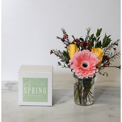 Flower Gift Box + Signature Spring Candle