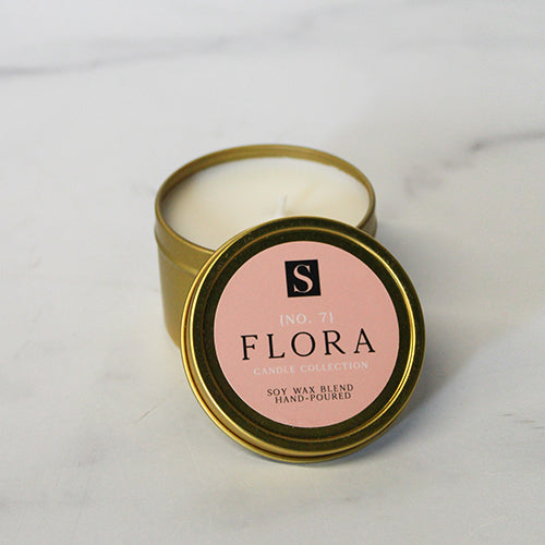 Flora Gold Tin Candle
