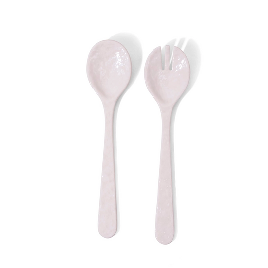 White Melamine Salad Servers