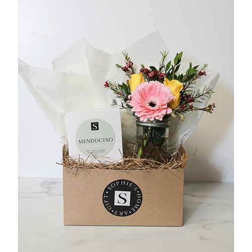 Flower Gift Box + Signature Mendocino Candle