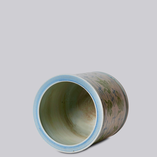 Cranes + Clouds Porcelain Cachepot