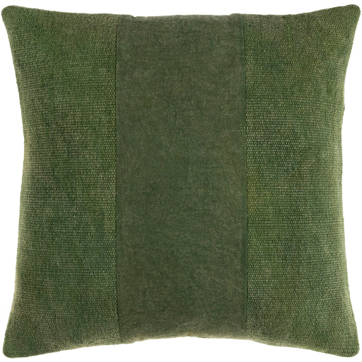 Green Washed Stripe Pillow