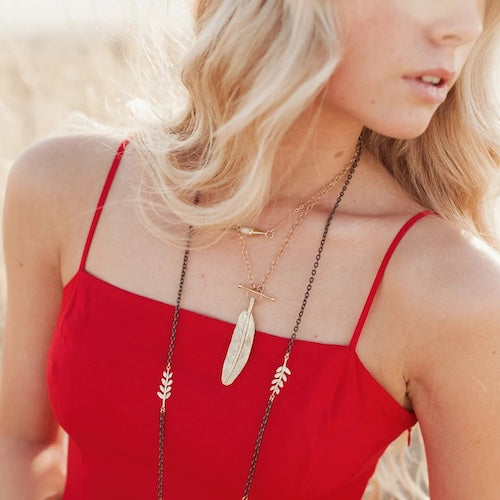 Large Feather Necklace
