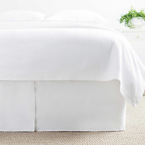 Lush Linen White Bed Skirt