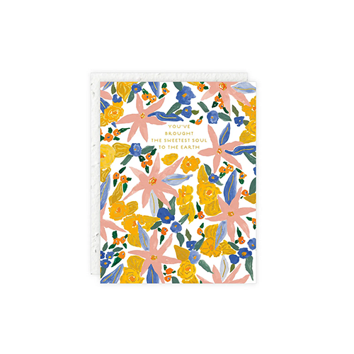 Sweet Floral Baby Card