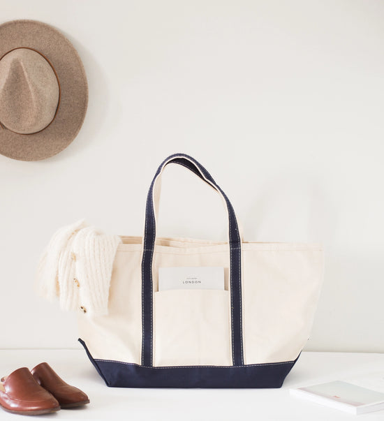 Large Navy Classic Tote