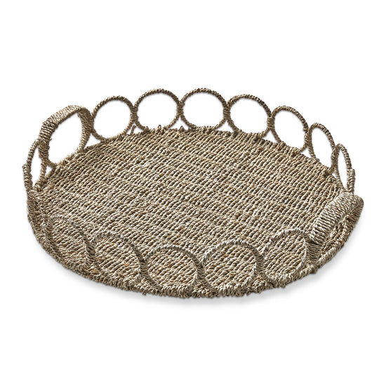 Natural Seagrass Round Tray