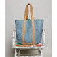 Blue Handwoven Textured Tote Bag