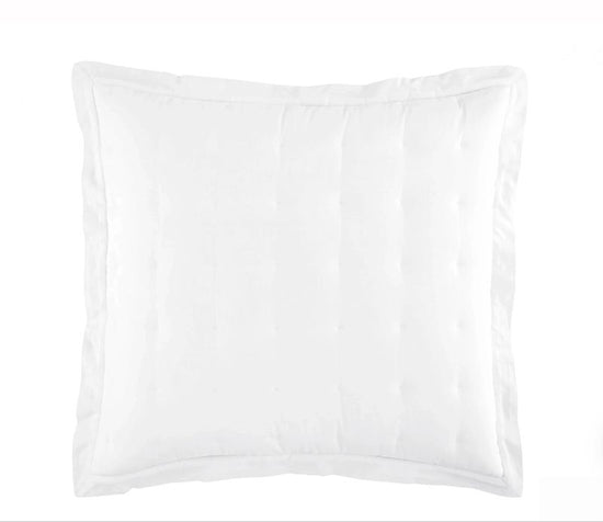 Silken Solid White Puff Sham