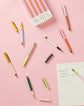 Off White + Taupe Color Block Pens