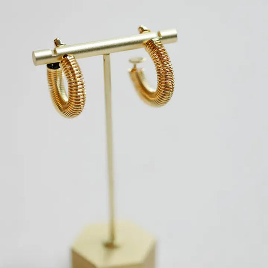 Gold Coil Minimalist Hoops