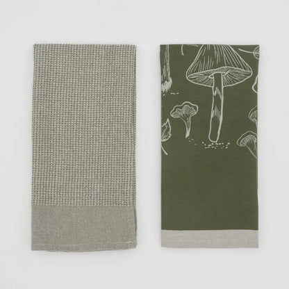 Mushroom Waffle Towel Brown