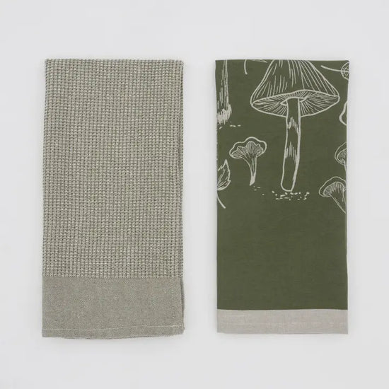 Mushroom Waffle Towel Brown