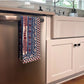 Red & Blue Avignon Tea Towel