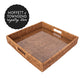 *REGISTRY ITEM: Rattan Square Ottoman Tray w/Glass*