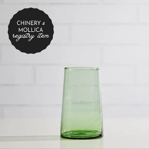 *REGISTRY ITEM: LG Green Moroccan Cone Glass*