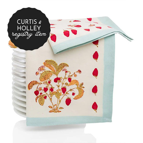 *REGISTRY ITEM: Strawberry Blue Tea Towel*