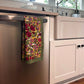 Jardin Red+Green Tea Towel