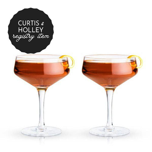 *REGISTRY ITEM: Angled Crystal Coupe Glasses*