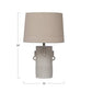 *REGISTRY ITEM: White Abstract Face Stoneware Lamp*
